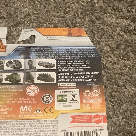 Hot Wheels Jurassic World Dominion VELOCIRAPTOR BETA Character Car NEW Mattel - Picture 7 of 7